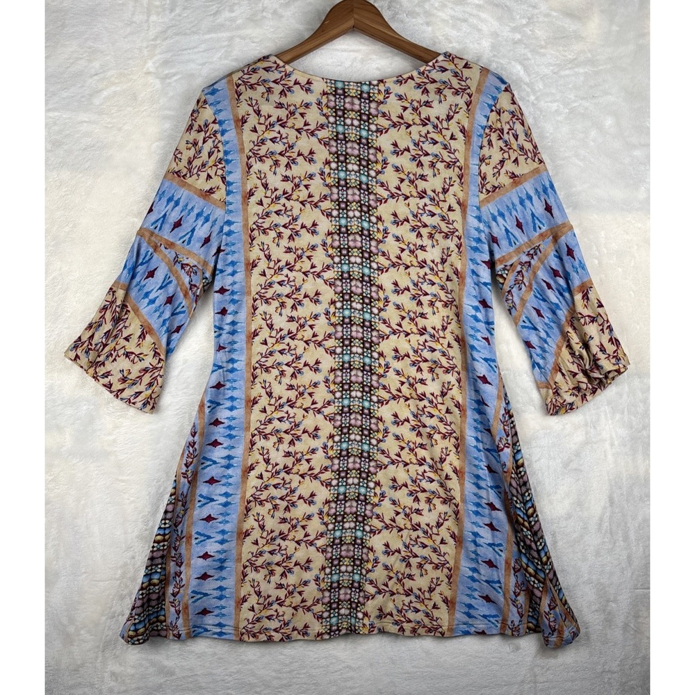 Soft Surroundings Womens Sz S‎ Fifi Embroidered Floral Tunic Top Blouse Festival - Picture 12 of 13